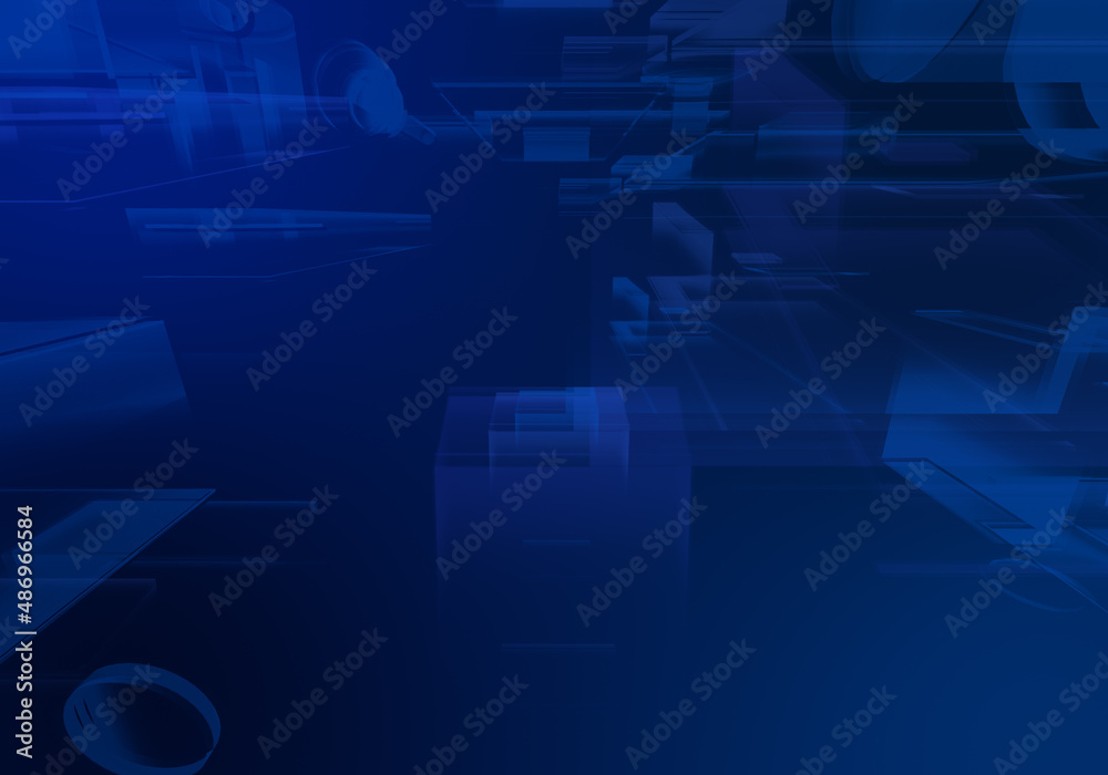 Abstract 3d blue blockchain isometric digital technology texture background.; Abstract 3d blue blockchain isometric digital technology texture background.;