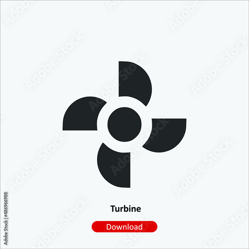 Turbine - icon vector icon. Editable stroke. Linear style sign for use web design and mobile apps, logo. Symbol illustration. Pixel vector graphics - Vector