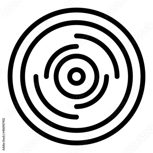 Smoke detector access icon outline vector. Alarm sensor. Home control