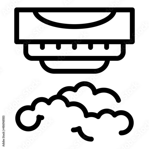 Privacy smoke detector icon outline vector. Fire sensor. Home control