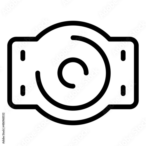 Flame detector icon outline vector. Smoke alarm. Sensor system
