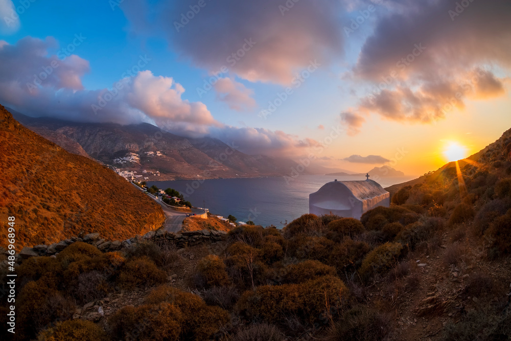 Sunset. Greece