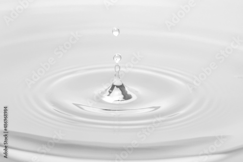 Splash of water with drop, closeup view