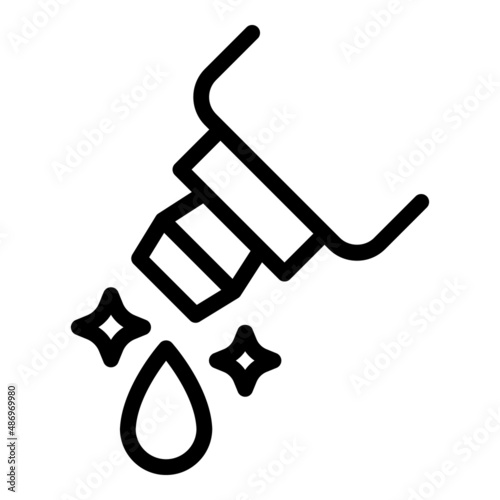 Cleaner drop icon outline vector. Clean label. Bottle dish