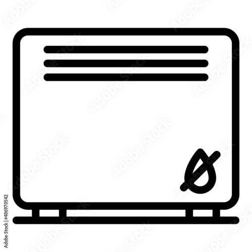 Heat radiator icon outline vector. Home heating. Wall air