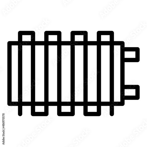 Wall heater icon outline vector. Electric radiator. Heating control
