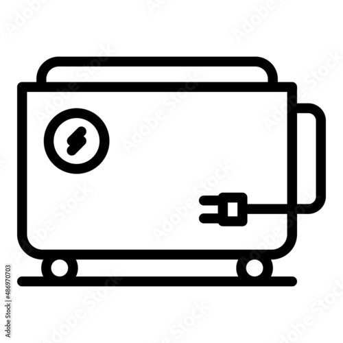 Home convector icon outline vector. Electric heater. Domestic panel