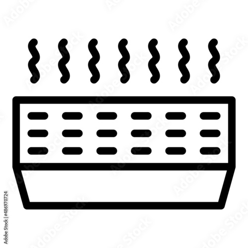 Office heater icon outline vector. Electric radiator. Home heat