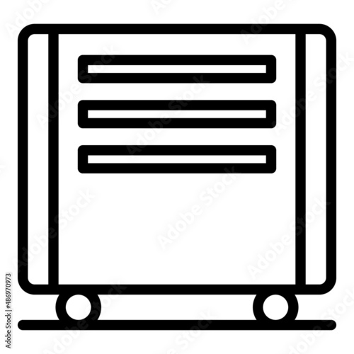 Air convector icon outline vector. Warm radiator. Electric heater