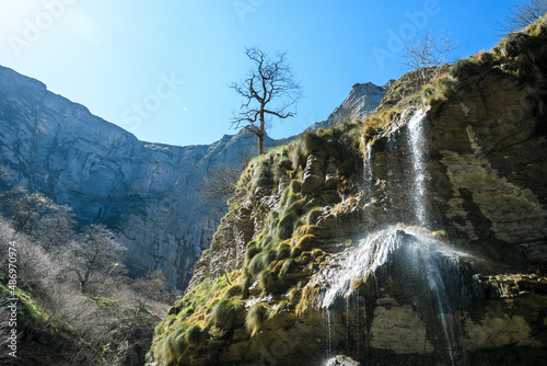 Waterfall at the source of the Nervión