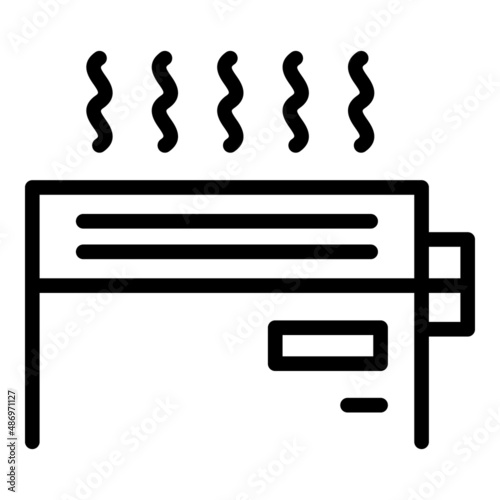 Convector heat icon outline vector. Electric heater. Central control