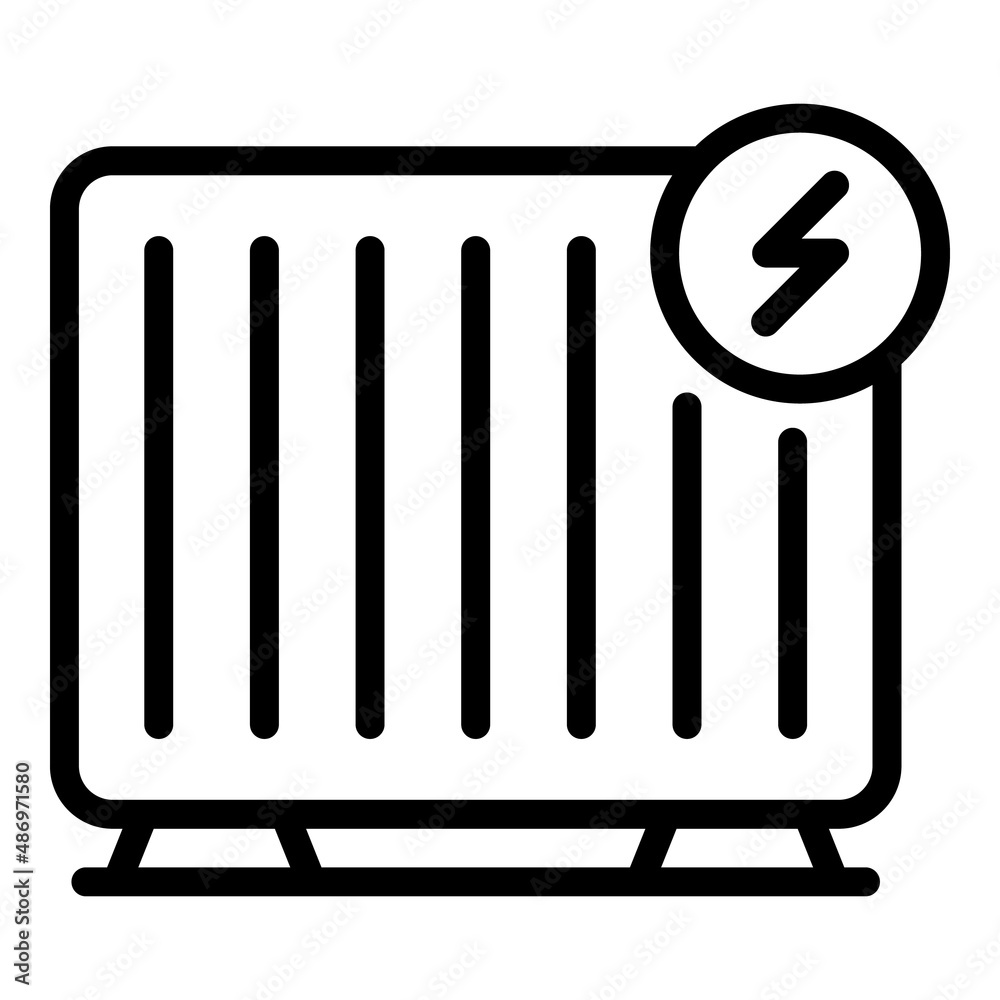 Heat radiator icon outline vector. Electric heater. Valve convector Heat radiator icon outline vector. Electric heater. Valve convector