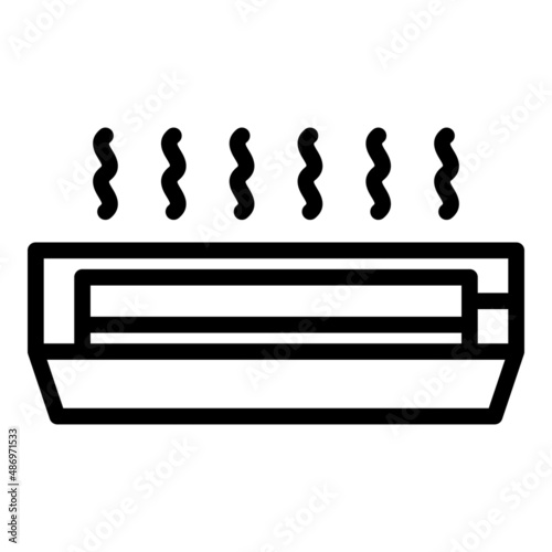 Air conditioner heat icon outline vector. Radiator electric. Home valve