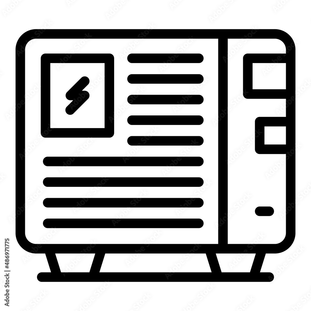Electric heater icon outline vector. Radiator convector. Home pump Electric heater icon outline vector. Radiator convector. Home pump