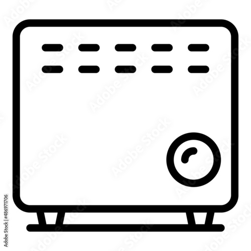 Electric valve convector icon outline vector. Heating radiator. Home heating