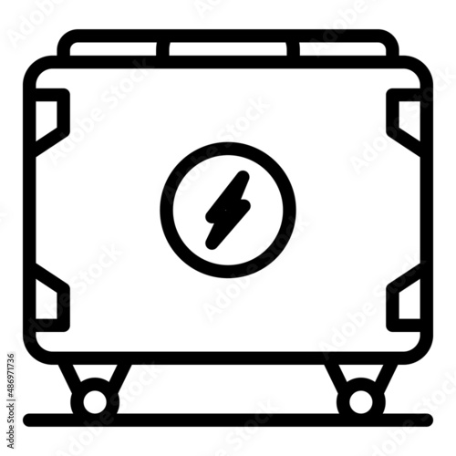 Electric convector icon outline vector. Heater valve. Control panel