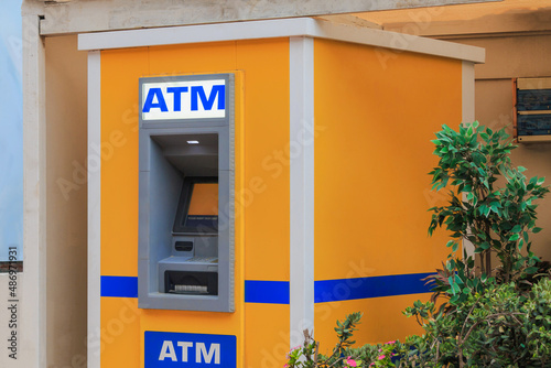 Atm outside at sunny day in Malta