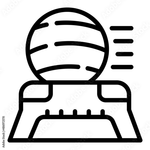 Fitness ball icon outline vector. Cardio equipment. Workout training