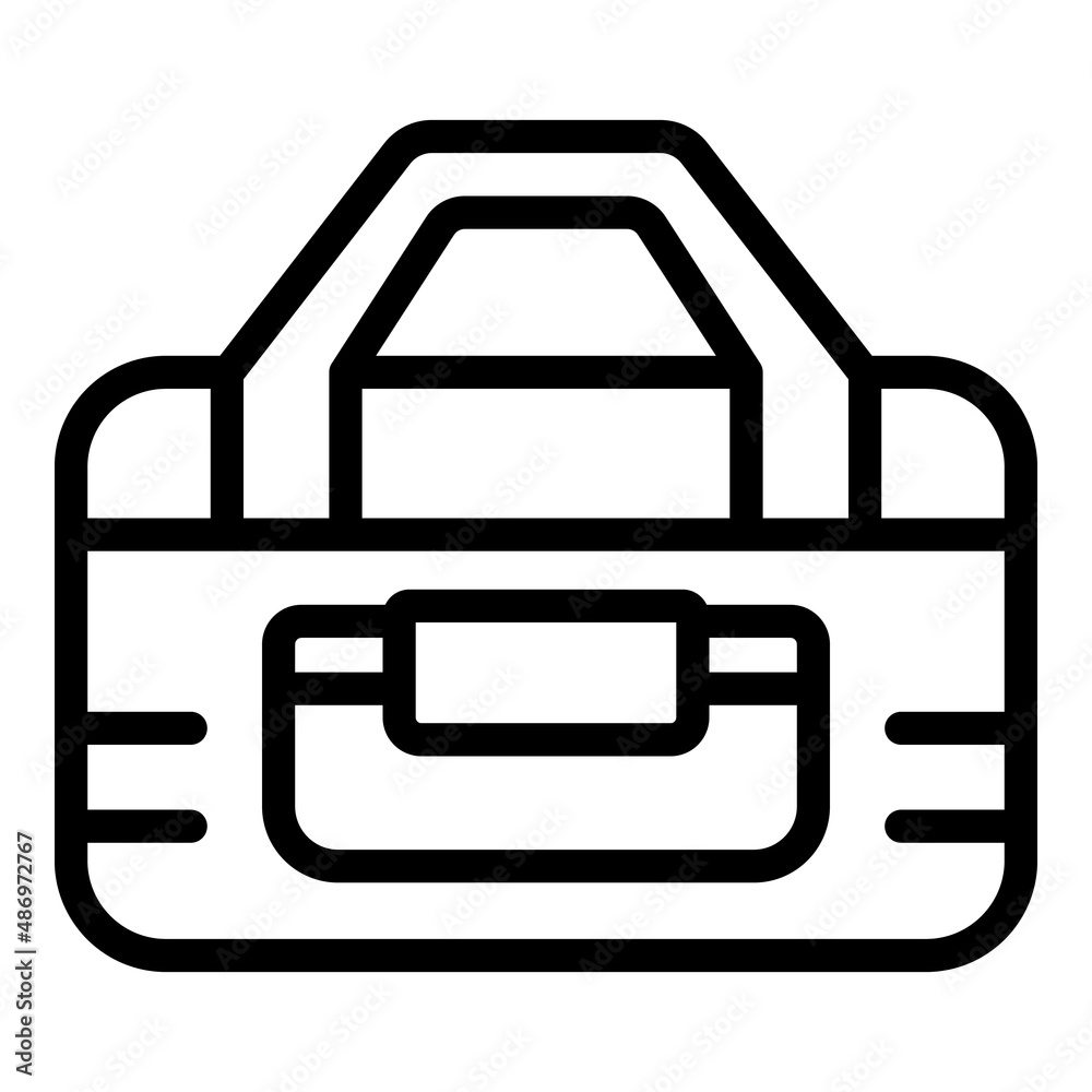 Sport bag icon outline vector. Gym equipment. Training active Sport bag icon outline vector. Gym equipment. Training active