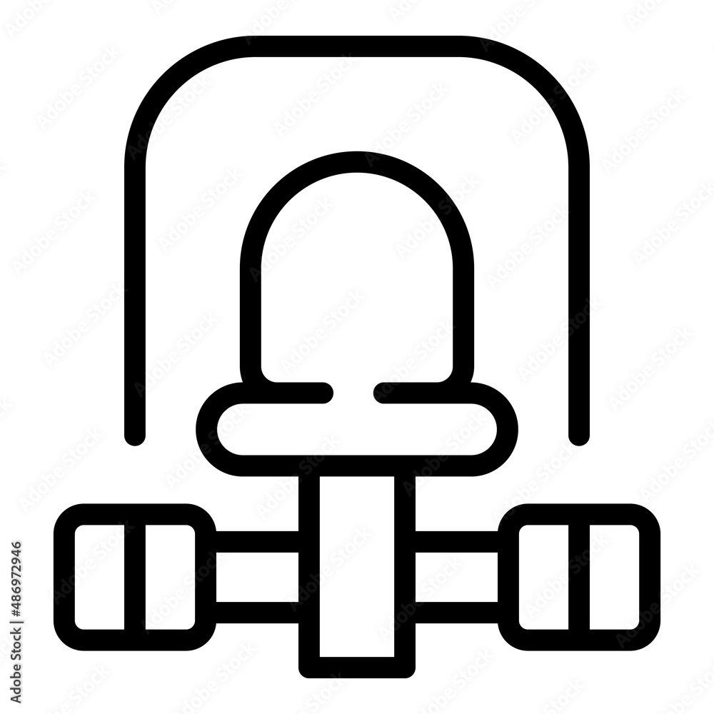 Leg gym equipment icon outline vector. Fitness workout. Sport dumbbell Leg gym equipment icon outline vector. Fitness workout. Sport dumbbell