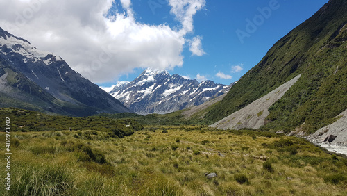 Hooker Valley at Mount Cook National Park, New Zealand