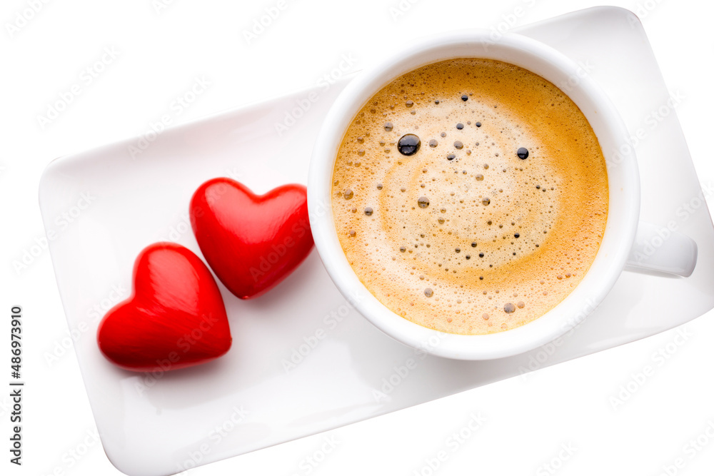 Coffee and heart. Coffee and heart.