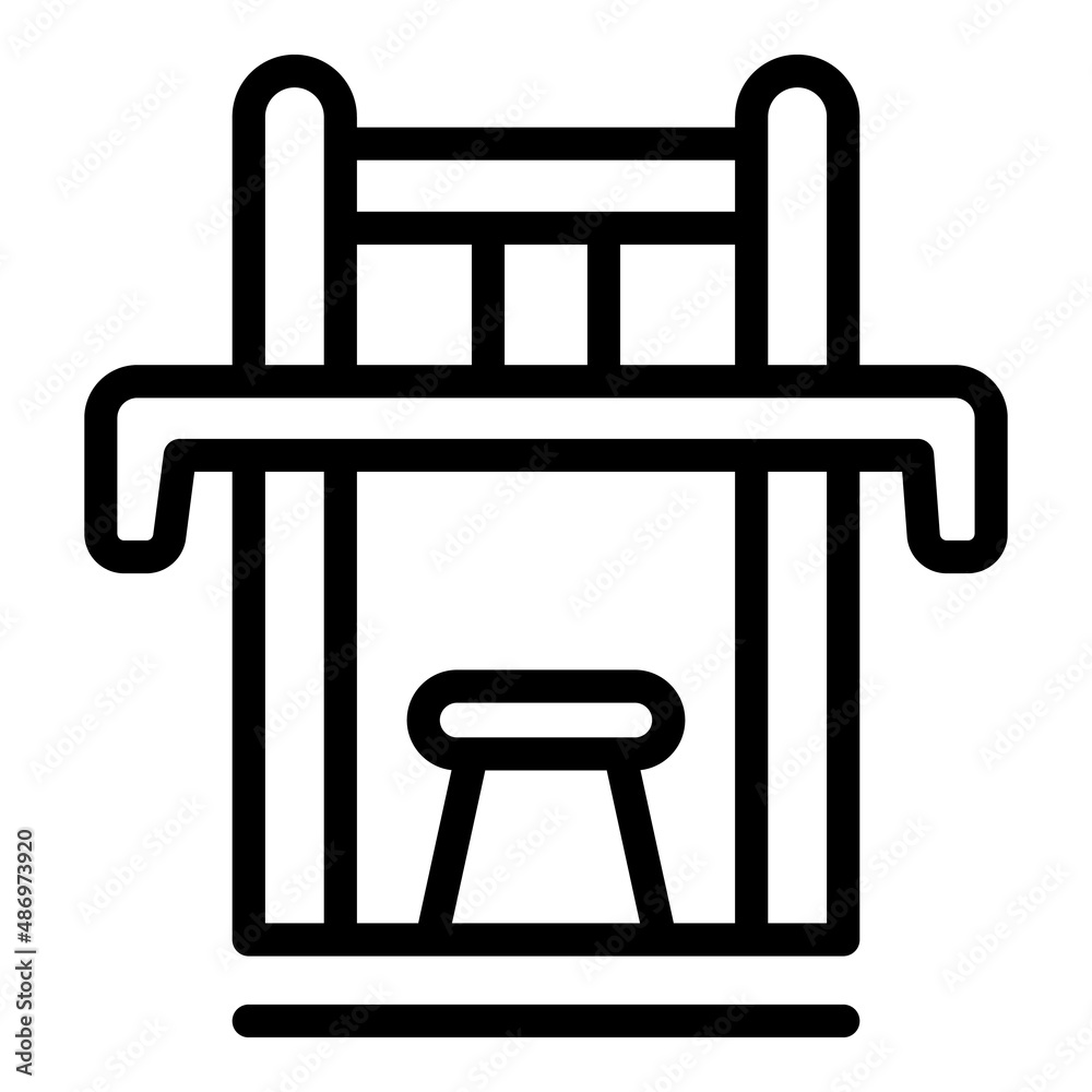 Back gym equipment icon outline vector. Sport cardio. Fit active Back gym equipment icon outline vector. Sport cardio. Fit active
