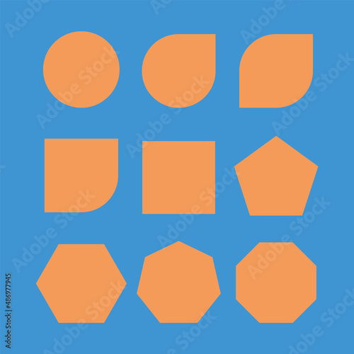 Circle Square Pentagon Hexagon Heptapod Octagon Vector Geometric Mathematical Shapes