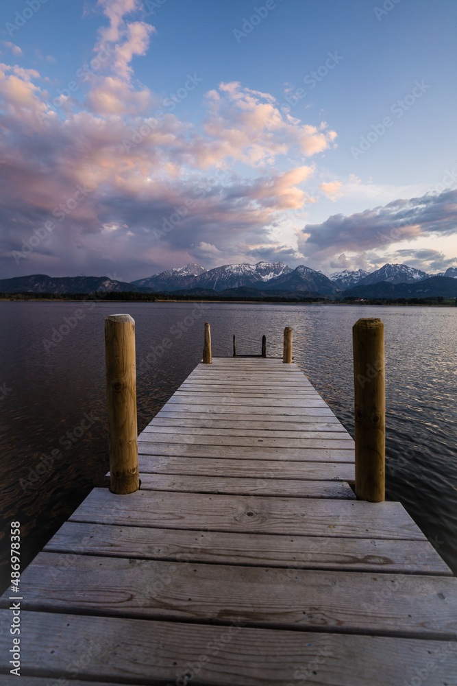 Obraz premium Steg Hopfensee