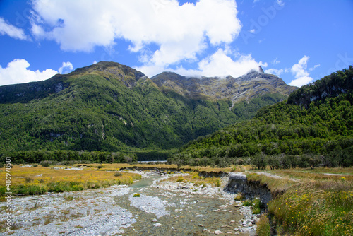 Valley at Paradise village, filming location of LOTR, New Zealand
