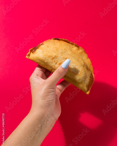 DELICIOUS MEXICAN FOOD ON COLORFUL BACKGROUND 