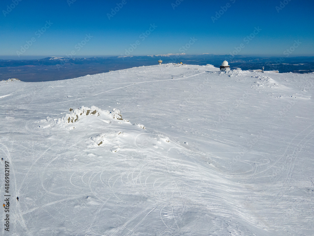 Aerial view of Vitosha Mountain near Cherni Vrah peak, Bulgaria Aerial view of Vitosha Mountain near Cherni Vrah peak, Bulgaria