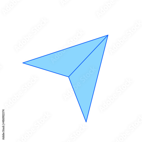 Free Download Blue paper plane. Travel concept. Message symbol. Vector illustration. stock image.  - GFXLoad