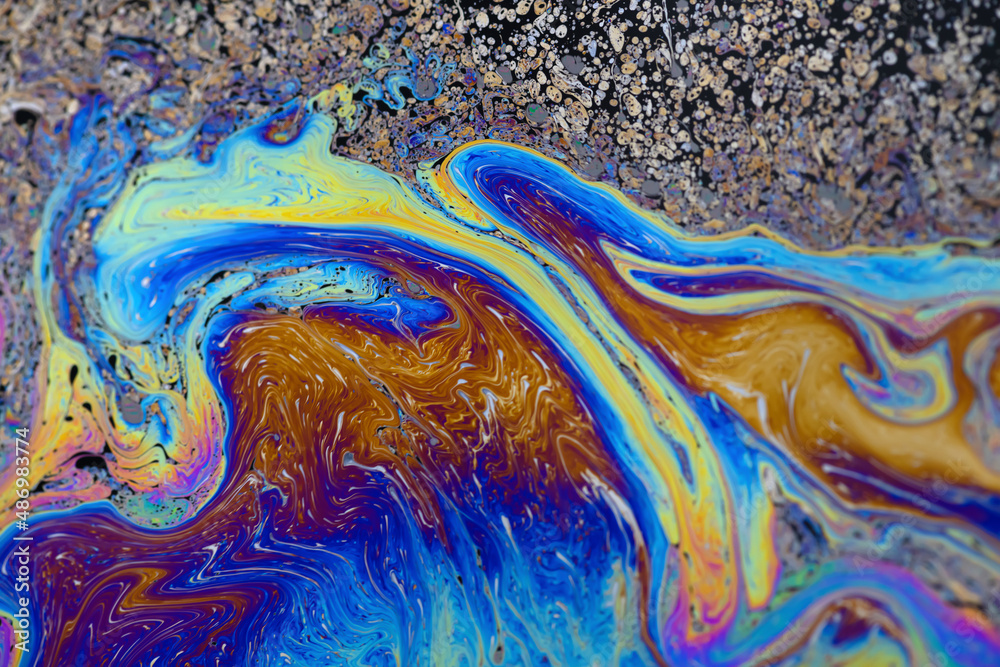 Soap bubbles that create abstract and mysterious colors Soap bubbles that create abstract and mysterious colors