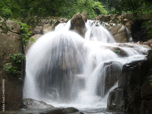 Magnificent waterfall at Dobongsan near Seoul  South Korea