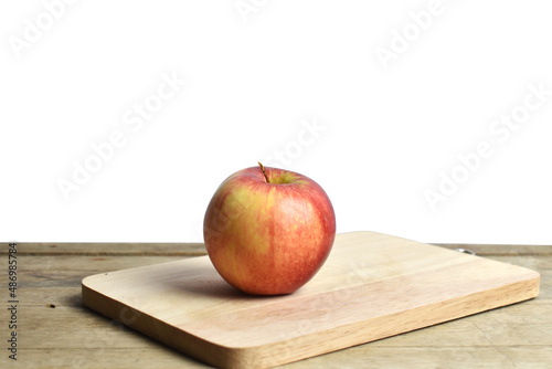 red apple on table