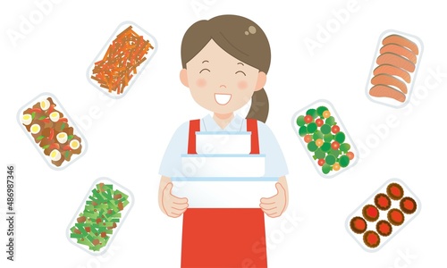 料理代行スタッフの作り置き料理