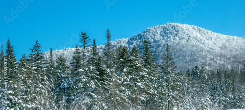 snow covered mountains