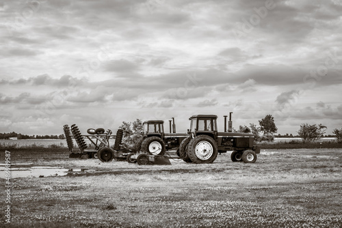 tractor in field
