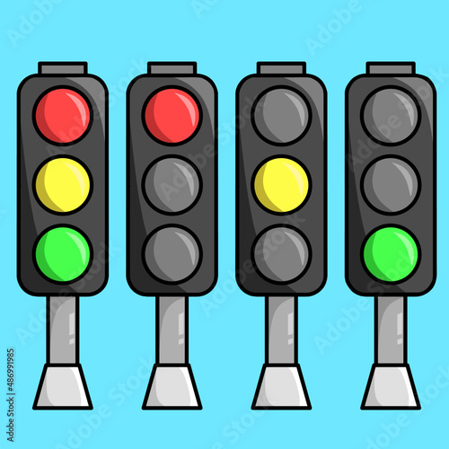 Vector of traffic light