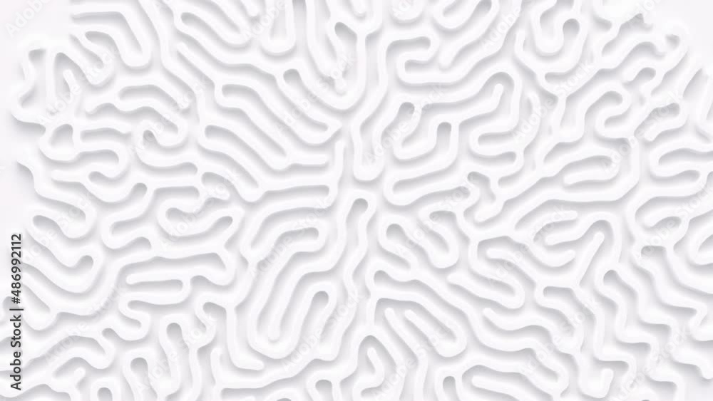Reaction diffusion organic growing pattern. Cell division science background.
