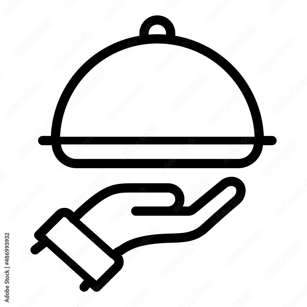 Fototapeta premium Restaurant Flat Icon Isolated On White Background