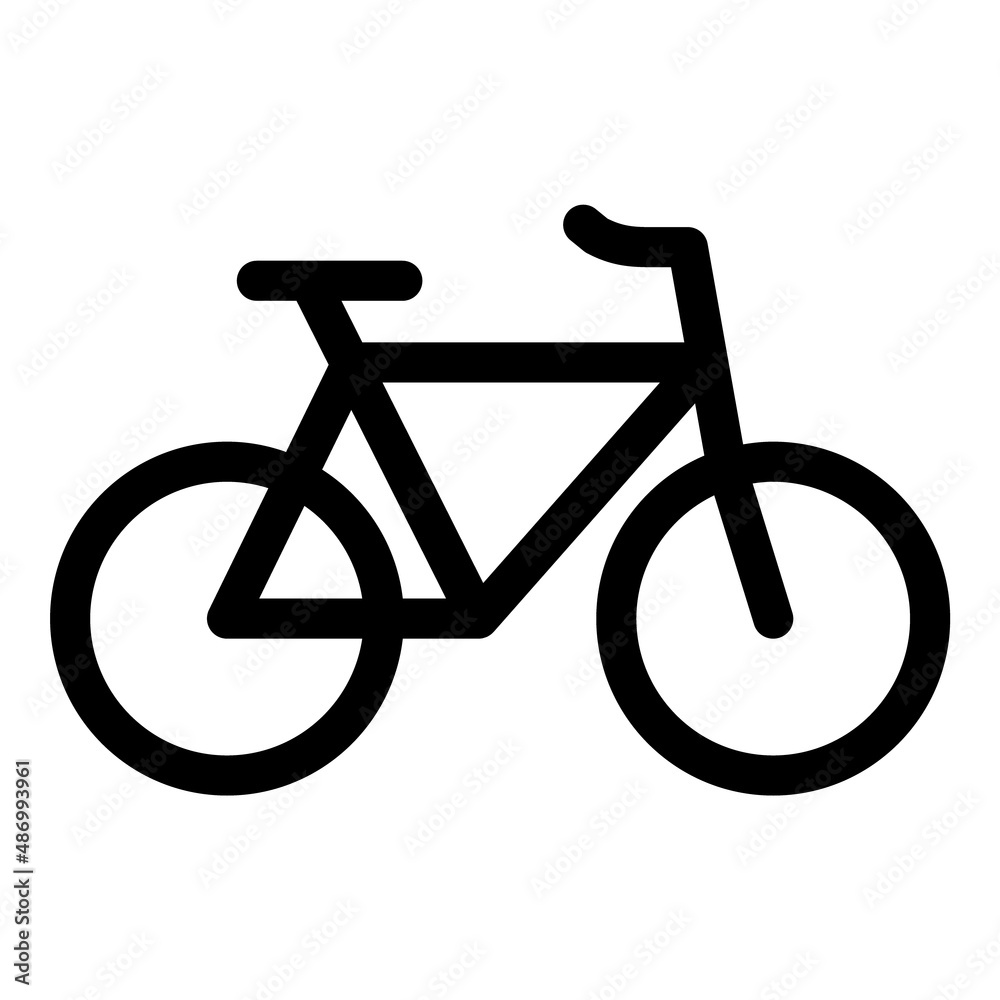 Bicycle Flat Icon Isolated On White Background