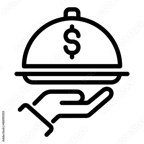 Restaurant Price Flat Icon Isolated On White Background