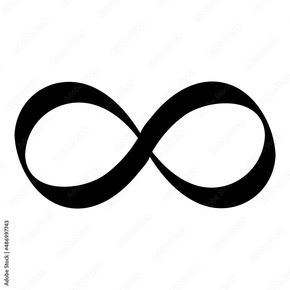 Infinity Symbol Flat Icon Isolated On White Background Infinity Symbol Flat Icon Isolated On White Background
