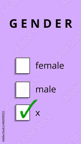 Third gender classifications. Non-binary and intersex people. Sex designation as 