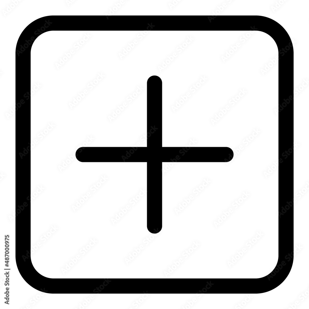 Add Button Flat Icon Isolated On White Background Add Button Flat Icon Isolated On White Background