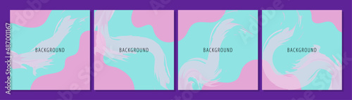 Hand drawn abstract design background. Social media template.