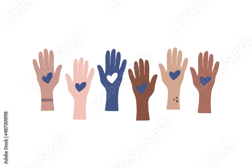 Autism Awareness Day vector illustration. Hand drawn autistic support concept on white background. Asperger syndrome. Mental disorder, psychology disease typography.
