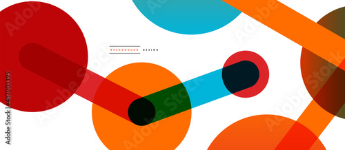 Abstract background. Round dots connected by lines. Trendy techno business template for wallpaper, banner, background or landing